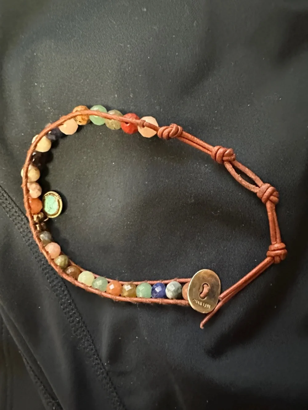 Chan Luu Multicolor Beaded Leather Wrap Bracelet - Picture 3 of 4
